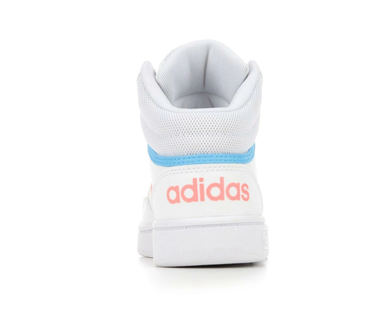 Cheap ๐ Girls' Adidas Little Kid & Big Kid Hoops Mid 3.0 ๐ Sneakers Wht/AcidRed/Sky ๐งจ - Image 6