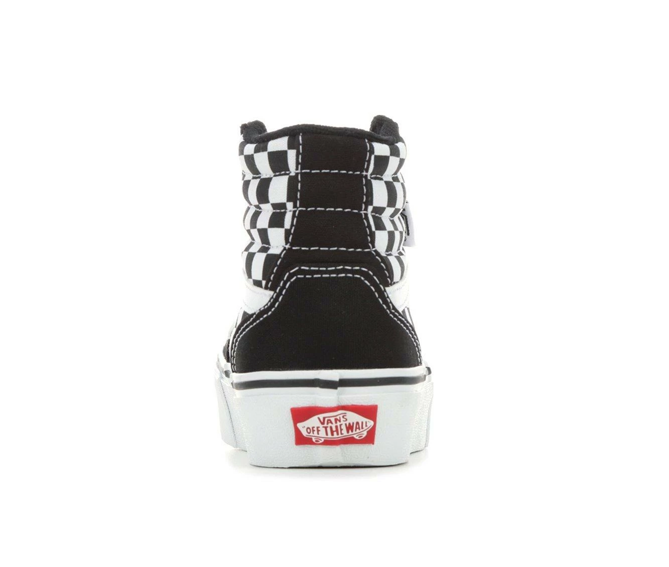 Coupon โ Girls' Vans Little Kid & Big Kid Filmore Hi Platform ๐ Sneakers Blk/Wht/Check ๐ - Image 6