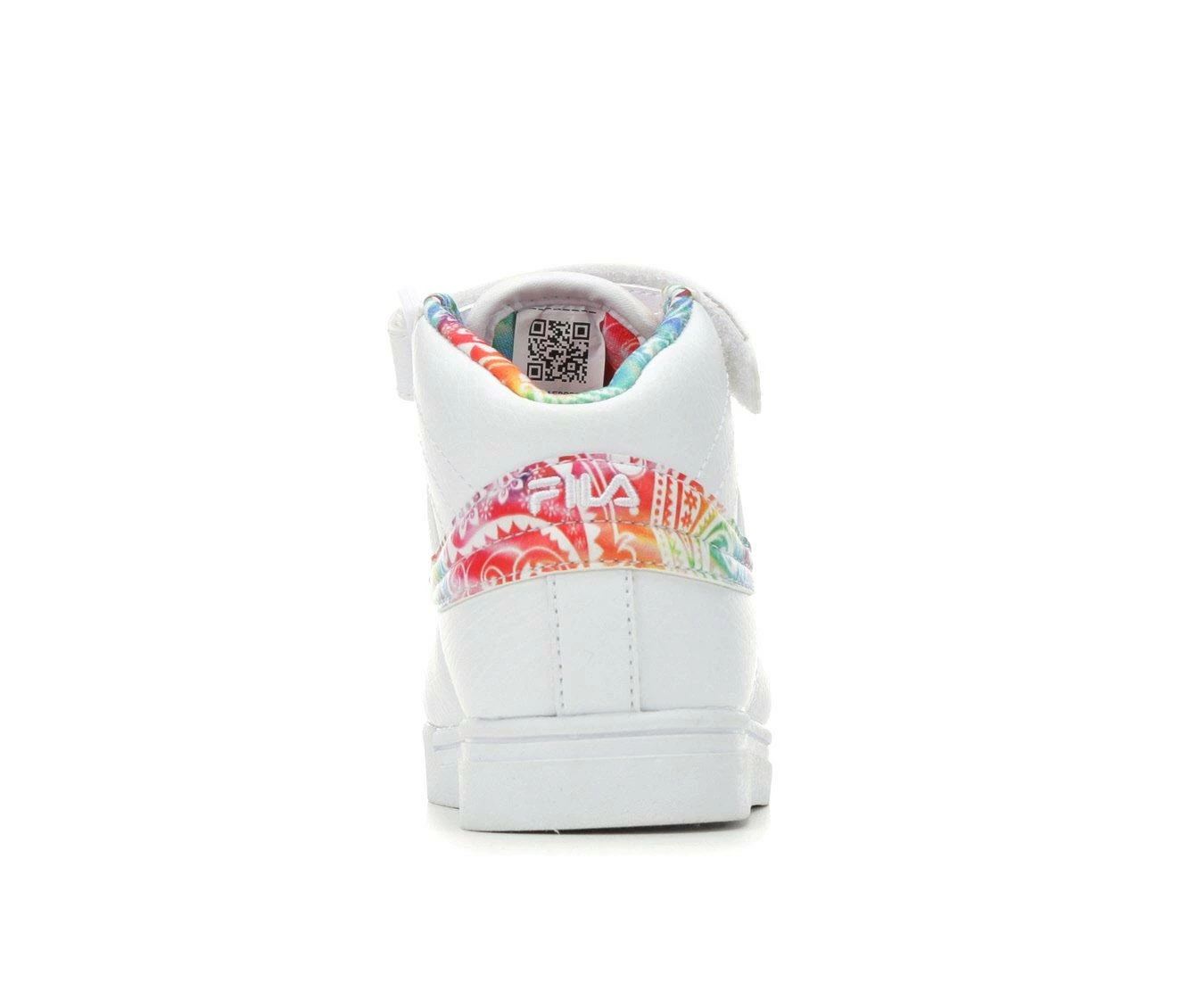 Budget ๐ Girls' Fila Toddler Vulc 13 Rogue Tie-Dye High-Top ๐ Sneakers Wh/Mlti/Paisley ๐ - Image 6