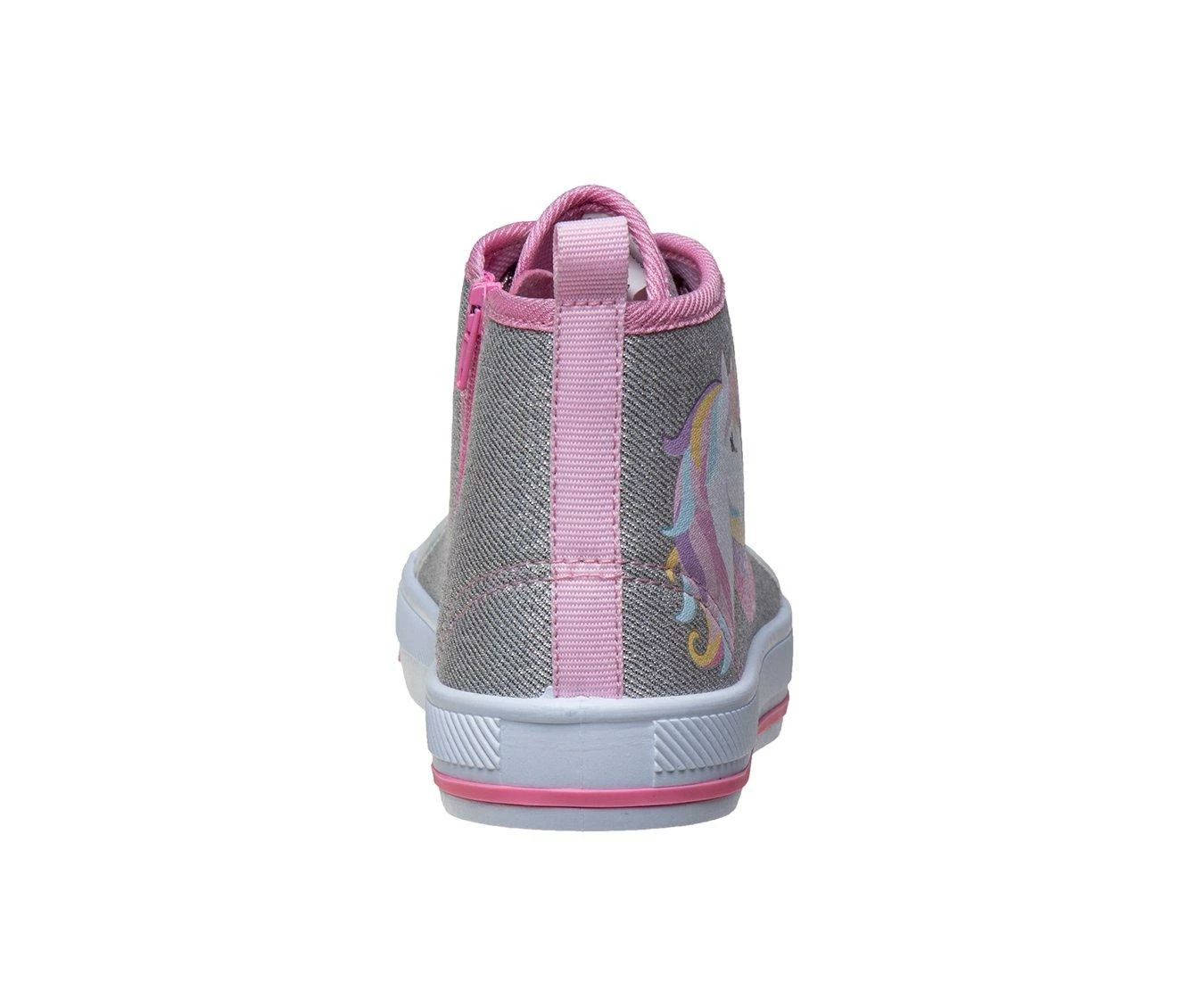 Brand new ๐ฅ Girls' Kensie Girl Little Kid & Big Kid Canvas High-Top ๐ Sneakers Silver/Pink ๐ - Image 6