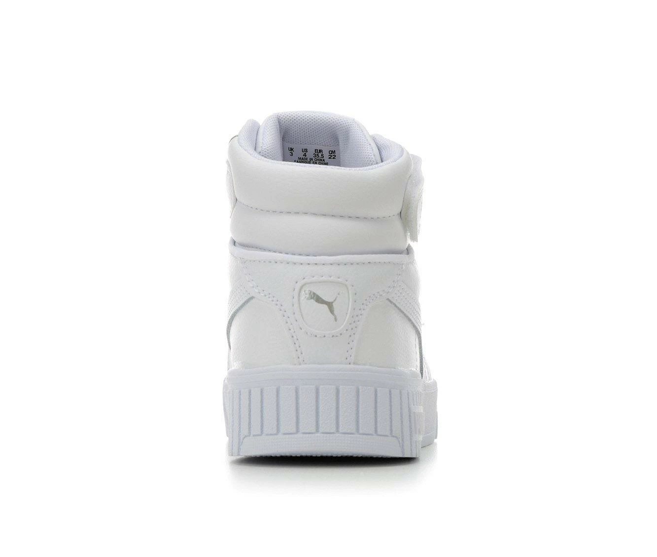 Best Sale ๐ Girls' Puma Big Kid Carina 2.0 Mid Sustainable ๐ Sneakers White/White ๐ - Image 6