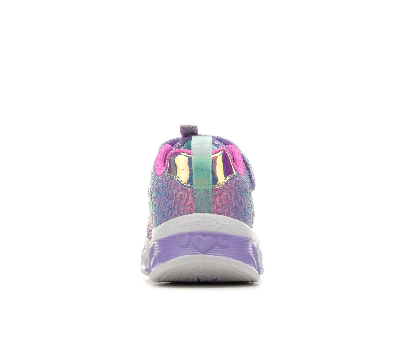 Wholesale ๐ Girls' Skechers Toddler Flutter Heart Lights Loves Light-Up ๐ Sneakers Lavender/Leoprd โญ - Image 6