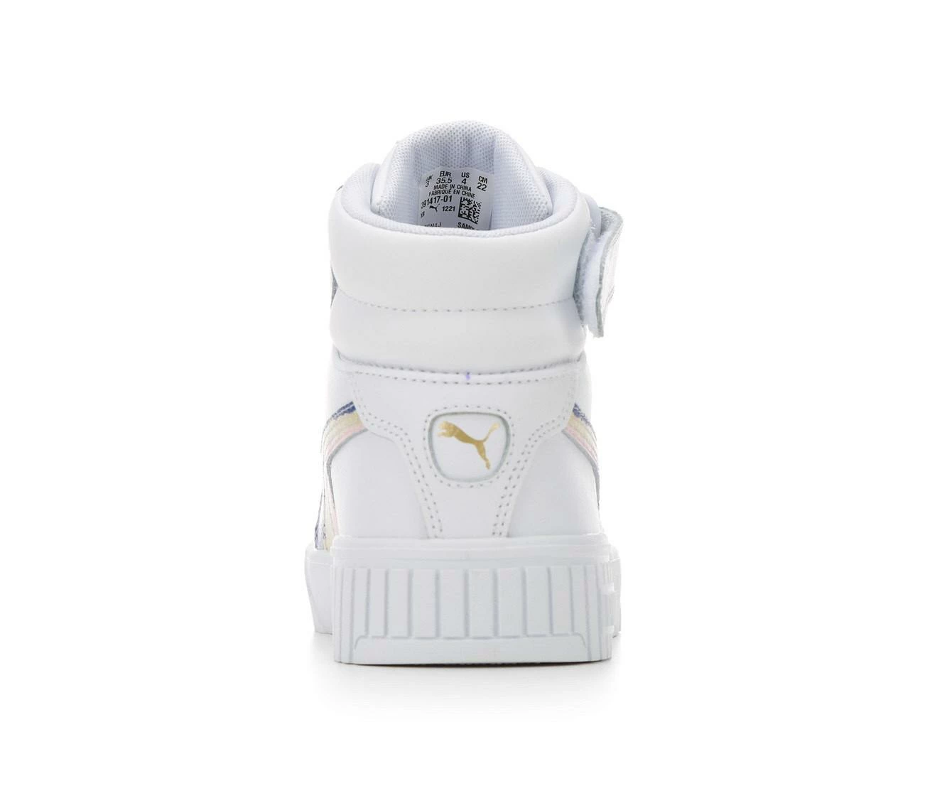 Cheapest โ๏ธ Girls' Puma Big Kid Carina 2.0 Mid ๐ Sneakers White/Blue/Pink โค๏ธ - Image 6