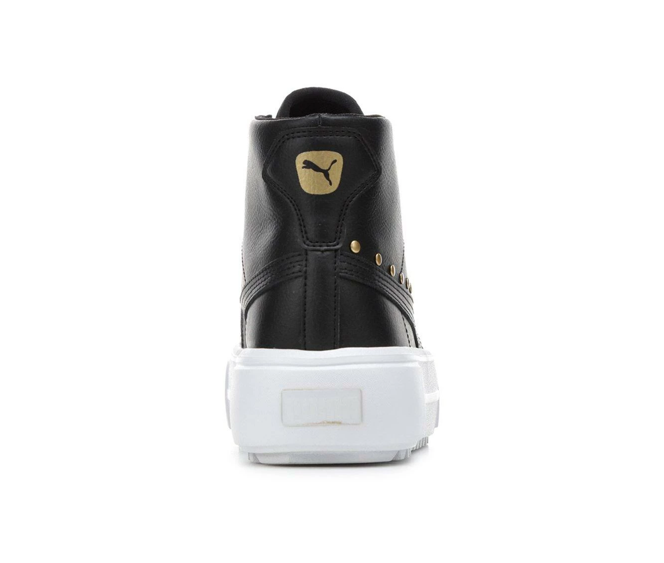 Promo 😍 Girls' Puma Big Kid Kaia Platform Mid 👟 Sneakers Blk/Wht/Stud 🥰 - Image 6