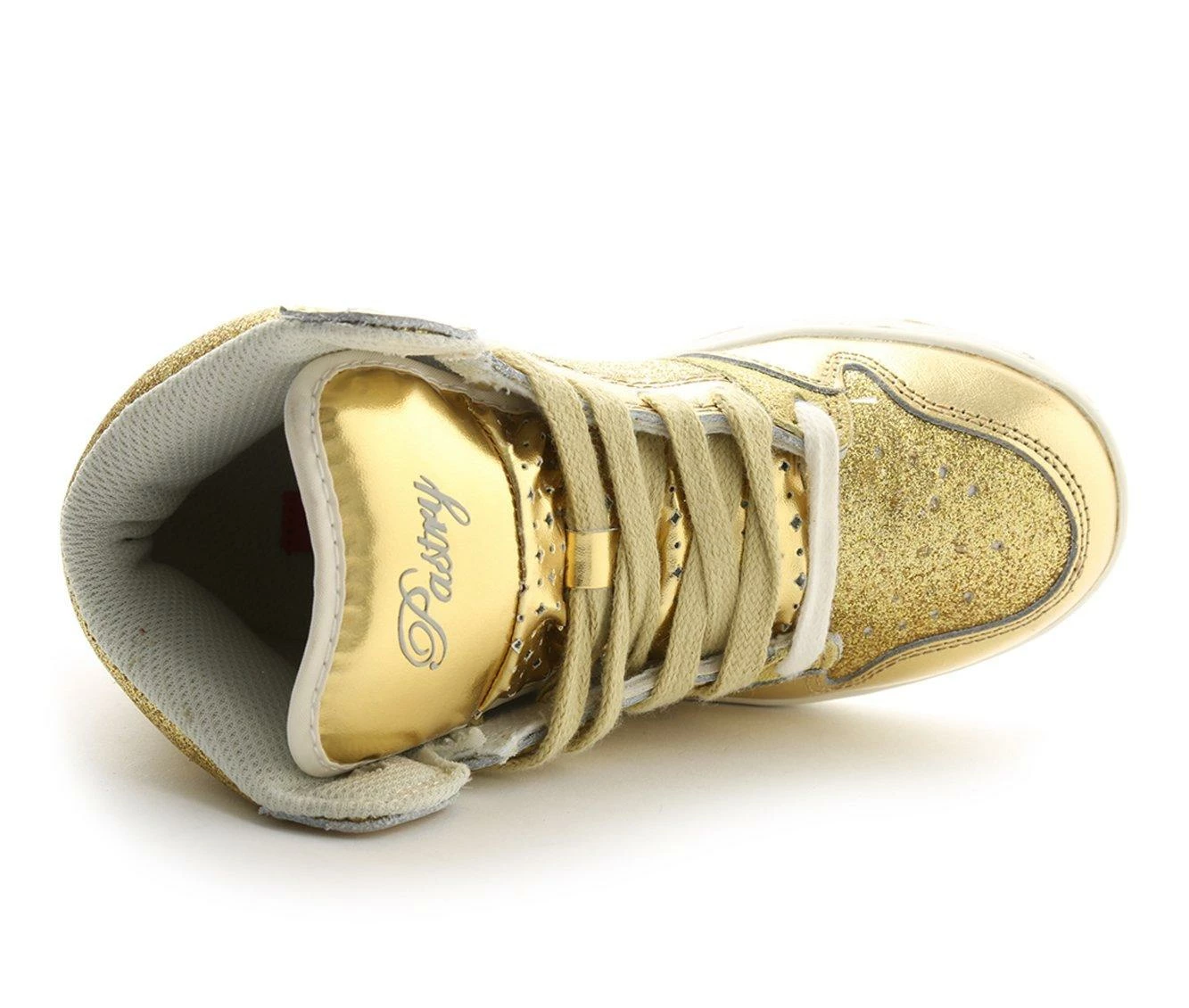 Hot Sale โญ Girls' Pastry Toddler & Little Kid Glam Pie Glitter ๐ Sneakers Gold โค๏ธ - Image 6
