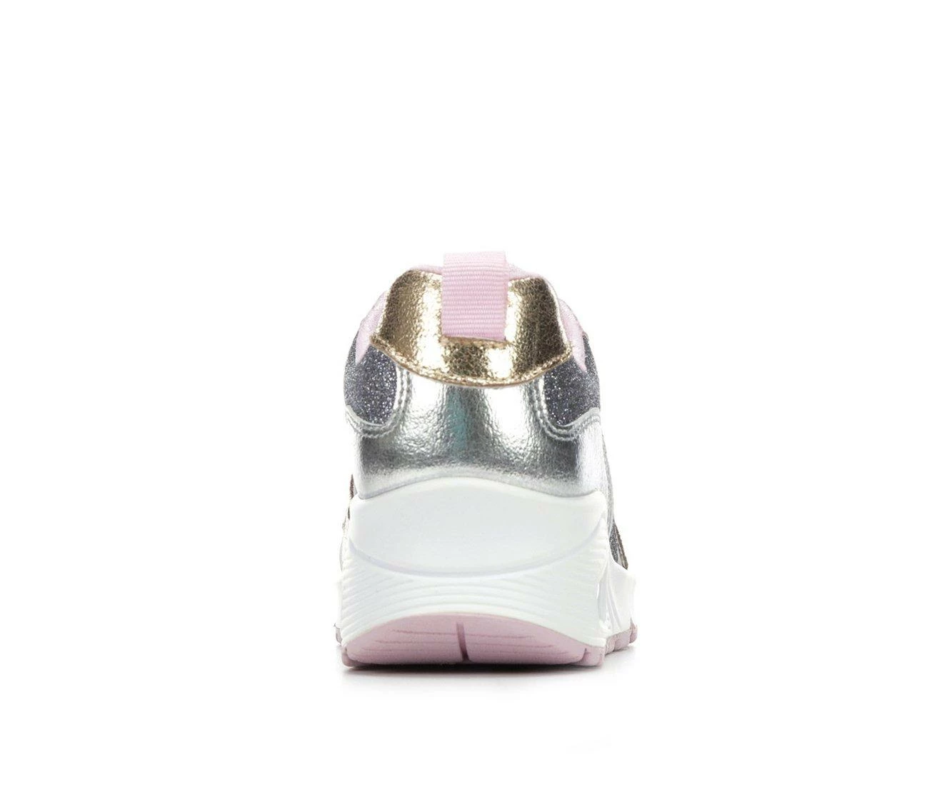 Cheap ๐ฅฐ Girls' Skechers Little Kid & Big Kid Uno Metallic Remix Wedge ๐ Sneakers Gunmetal/Pink ๐งจ - Image 6