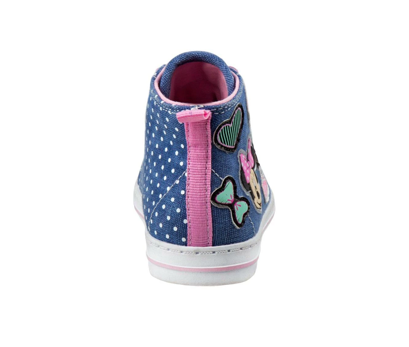 Best deal ๐ Girls' Disney Toddler & Little Kid CH17788O Minnie Mouse High-Top ๐ Sneakers Denim/Multi โค๏ธ - Image 6